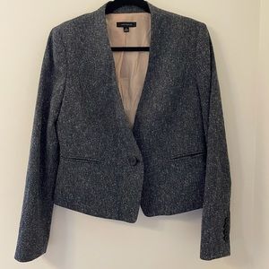 Ann Taylor Collarless Gray Women’s Blazer - Size 6